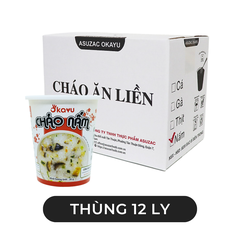 ASUZAC FOODS - Cháo ly chay Asuzac Okayu hương vị Nấm, Cháo nấm ăn liền Asuzac ly, Cháo nấm Okayu Asuzac - 36g/ly - 00579