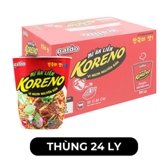 PALDO - Mì ly Koreno vị Bò cay, Mì ly Bò cay Koreno Hàn Quốc, Koreno mì ly bò cay - 65g/ly - 00186