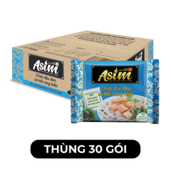 ASIAFOODS - Cháo Asim Đậu đen cá hồi rong biển (có gói rau thịt thật), Cháo ăn liền Asim đậu đen - 72g/gói - 00337