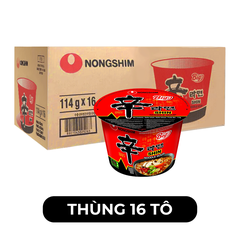 NONGSHIM - Mì tô Nongshim Shin ramyun Cay, Mì tô Shin ramyun Cay Nongshim, Mì Nongshim Shin ramyun tô - 114g/tô - 00433