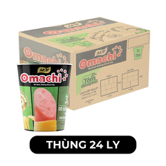 MASAN - Mì ly OMACHI có CÂY THỊT THẬT hương vị Tôm Chua Cay - Mì ly khoai tây ăn liền - 111g/ly - 00113