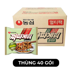 NONGSHIM - Mì trộn tương đen Chapagetti hương vị Không cay, Mì tương đen không cay gói, Mì Hàn Quốc - 140g/gói - 00446