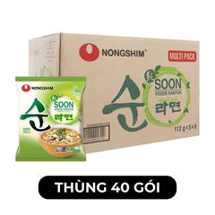NONGSHIM - Mì chay Nongshim Soon Veggie, Mì Nongshim chay, Mì chay Soon Veggie, Mì chay Hàn Quốc - 112g/gói - 00447