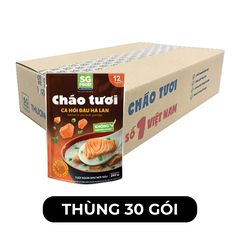 SG FOOD - Cháo tươi SG Food hương vị Cá hồi đậu Hà Lan, Cháo tươi Cá hồi đậu Hà Lan ăn liền SG Food - 240g/gói - 00634