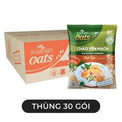 XUANAN - Cháo yến mạch Xuân An hương vị Rau nấm, Cháo yến mạch Rau nấm Xuân An, Cháo chay rau nấm - 40g/gói - 00671