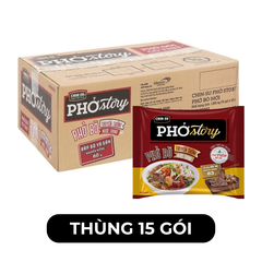 MASAN - Chinsu Phở Story GÓI (CÓ THỊT THẬT), Phở Thìn bờ hồ ăn liền, Phở bò truyền thống nước trong - 131g/gói - 00102