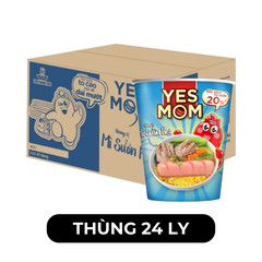 THIEN HUONG FOOD - Mì ly Yes Mom (có cây xúc xích thật) hương vị Sườn heo, Mì sườn heo Yes Mom ly - 79.2g/ly - 00768