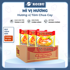 THIEN HUONG FOOD - Mì Vị Hương hương vị Tôm chua cay, Mì Tôm chua cay Vị Hương ăn liền, Mì tôm ăn liền - 65g/gói  - 00867