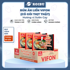 VIFON - Bún sườn cay thịt thật Vifon, bún sườn cay Vifon thịt thật, bún Vifon ăn liền thịt thật - 90g/gói