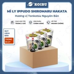 NISSIN - Mì ly Ippudo Shiromaru Hakata hương vị Tonkotsu nguyên bản, Mì ly Ippudo Tonkotsu nguyên bản - 77g/ly - 00822