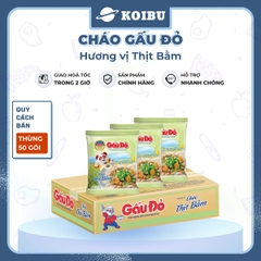 ASIAFOODS - Cháo Gấu Đỏ hương vị Thịt bằm, Cháo Thịt bằm Gấu Đỏ, Cháo gói ăn liền Gấu Đỏ vị Thịt bằm - 50g/gói - 00339