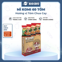 MASAN - Mì Komi hương vị Tôm chua cay, Komi Mì tôm chua cay Komi, Mì Kokomi tôm chua cay ăn liền - 60g/gói - 00809