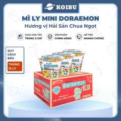 ACECOOK - Mì ly mini Doraemon hương vị Hải Sản Chua Ngọt, Mì ly hải sản chua ngọt Doraemon Mini, Mì Doraemon ly - 53g/ly - 00022