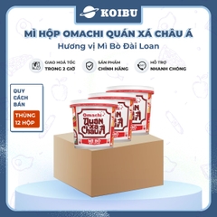 MASAN - Mì hộp Omachi quán xá châu Á hương vị Bò Đài Loan, Hộp đồ ăn Omachi quán xá châu Á mì ăn liền - 95g/gói - 00805