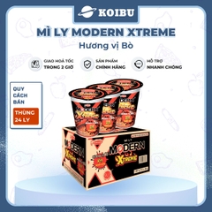 ACECOOK - Mì ly Modern Xtreme hương vị Bò, Mì bò Modern Xtreme ly, Mì Modern Extreme ly ăn liền - 65g/ly - 00012