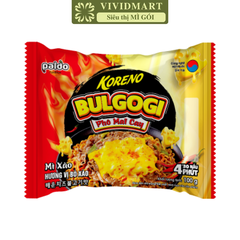 PALDO - Mì xào Koreno Bulgogi hương vị Phô mai cay, Mì trộn Koreno Bulgogi, Mì Koreno phô mai cay - 100g/gói - 00606