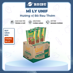 UNI-PRESIDENT - Mì Unif ly hương vị Bò Rau Thơm - Unif mì bò rau thơm ly, Mì ly Dzai Dzai - 60g/ly - 00294