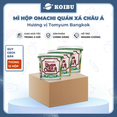 MASAN - Mì hộp Omachi quán xá châu Á hương vị Tomyum Bangkok, Hộp đồ ăn Omachi quán xá châu Á - 96g/gói - 00810