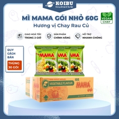 MAMA - Mì Mama gói nhỏ hương vị Chay rau củ, Mì Mama chay, Mì Thái Lan vị Chay rau củ, Mì chay ăn liền Thái Lan - 60g/gói - 00259