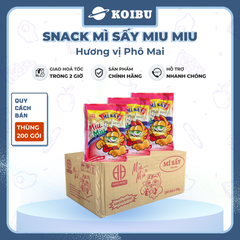 HONG HUNG - Mì sấy Miu Miu hương vị Phô mai, Snack mì MiuMiu phô mai ăn liền, Mì trẻ em Miu Miu - 20g/gói - 00071