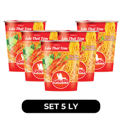 ASIAFOODS - Mì ly Gấu Đỏ Lẩu thái tôm, Mì ly Gấu Đỏ hương vị lẩu thái tôm, Mì ly lẩu thái tôm Gấu Đỏ - 65g/ly - 00338