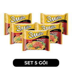 UNIBEN - Mì 3 Miền Gold hương vị Bò Hầm Rau Thơm - Mì Bò Hầm Rau Thơm 3 Miền Gold - 75g/gói - 00353