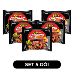 PALDO - Mì trộn Koreno Chajang tương đen cay, Mì trộn Koreno Úp 4p tương đen cay Koreno Chachang - 78g/gói - 00390