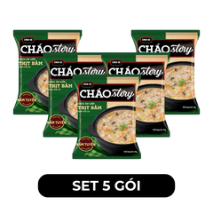 MASAN - Cháo Story Chinsu Thịt bằm nấm đùi gà, Cháo Story Chinsu vị Thịt bằm, Cháo gói Chinsu Story - 70g/gói - 00129