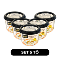 ASIAFOODS - Cháo tô đông trùng hạ thảo Asim hương vị Đậu trắng gà hầm bí đỏ (có gói đông trùng thật) - 100g/tô - 00682