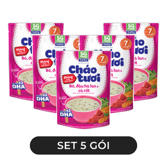 SG FOOD - Cháo tươi SG Food Baby hương vị Bò, đậu Hà Lan & cà rốt,  Cháo tươi SGFood Baby ăn liền - 240g/gói - 00574