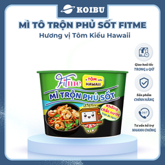 THIEN HUONG FOOD - Mì tô trộn phủ sốt Fitme hương vị tôm kiểu Hawaii, Mì tô trộn Fitme tôm kiểu Hawaii - 110g/tô - 00798