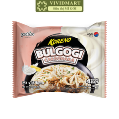 PALDO - Mì xào Koreno Bulgogi hương vị Carbonara, Mì trộn Koreno Bulgogi, Mì Koreno xốt kem Hàn Quốc - 100g/gói - 00608