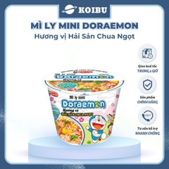 ACECOOK - Mì ly mini Doraemon hương vị Hải Sản Chua Ngọt, Mì ly hải sản chua ngọt Doraemon Mini, Mì Doraemon ly - 53g/ly - 00022