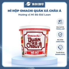 MASAN - Mì hộp Omachi quán xá châu Á hương vị Bò Đài Loan, Hộp đồ ăn Omachi quán xá châu Á mì ăn liền - 95g/gói - 00805