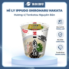 NISSIN - Mì ly Ippudo Shiromaru Hakata hương vị Tonkotsu nguyên bản, Mì ly Ippudo Tonkotsu nguyên bản - 77g/ly - 00822