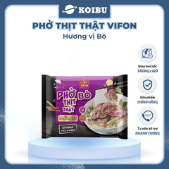 VIFON - Phở Vifon thịt thật hương vị Bò, Vifon Phở bò thịt thật Vifon, Phở thịt thật Vifon ăn liền - 90g/gói - 00813