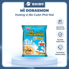 ACECOOK - Mì Doraemon hương vị bò cuộn phô mai, Mì ăn liền trẻ em, Mì Doremon bổ sung canxi, Mì gói Doraemon - 62g/gói - 00069