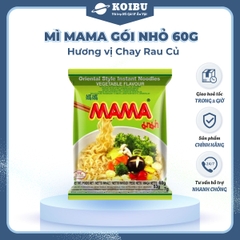 MAMA - Mì Mama gói nhỏ hương vị Chay rau củ, Mì Mama chay, Mì Thái Lan vị Chay rau củ, Mì chay ăn liền Thái Lan - 60g/gói - 00259