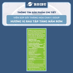 NFC - Viên canh ăn liền sấy thăng hoa I-Soup hương vị Canh rau tập tàng nấm rơm ISoup ăn liền - 35g/lốc - 00087
