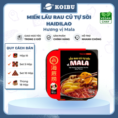 YIHAI - Lẩu rau củ tự sôi Haidilao hương vị Mala, Hadilao Lẩu rau củ Mala Hadilao ăn liền - 195g/hộp - 00831