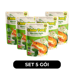 CÂY THỊ - Cháo tươi Cây Thị hương vị Tôm rau ngót, Cháo tươi tôm rau ngót Cây Thị, Cháo Cây Thị - 240g/gói - 00733