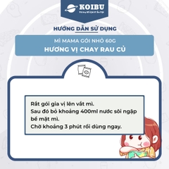 MAMA - Mì Mama gói nhỏ hương vị Chay rau củ, Mì Mama chay, Mì Thái Lan vị Chay rau củ, Mì chay ăn liền Thái Lan - 60g/gói - 00259