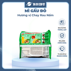 ASIAFOODS - Mì Gấu Đỏ hương vị Chay rau nấm, Mì Chay rau nấm Gấu Đỏ, Mì gói Gấu Đỏ Chay rau nấm - 60g/gói - 00324
