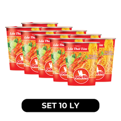 ASIAFOODS - Mì ly Gấu Đỏ Lẩu thái tôm, Mì ly Gấu Đỏ hương vị lẩu thái tôm, Mì ly lẩu thái tôm Gấu Đỏ - 65g/ly - 00338