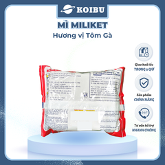 COLUSA - Mì Miliket hương vị Tôm gà, Miliket mì tôm gà Miliket, Mì ăn liền Miliket, Mì gói Miliket - 65g/gói - 00811