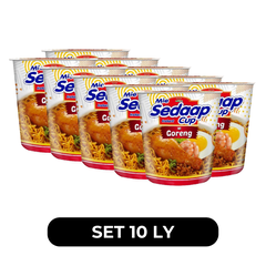 SEDAAP - Mì trộn Sedaap ly vị mì xào (ly trắng) - Mì Sedaap vị gà không cay vị mì xào, Mì ăn liền Indonesia, Mie Sedaap Instant Cup Mi Goreng, Mì ly Indonesia, Mì Indo - 85g/ly - 00288