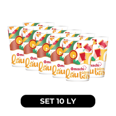 MASAN - Mì ly Omachi lẩu cầm tay hương vị Tomyum hải sản, Mì ly Tomyum hải sản Omachi, Mì Omachi ly - 71g/ly - 00081