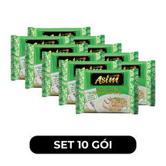 ASIAFOODS - Cháo Asim Đậu xanh thịt bằm nấm đùi gà (có gói rau thịt thật), Cháo ăn liền Asim Đậu xanh - 74g/gói - 00334