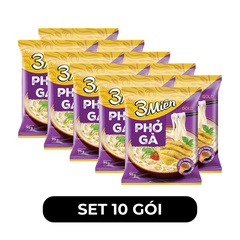 UNIBEN - Phở 3 Miền Gold hương vị Gà, Phở gà 3 Miền Gold, Phở thịt gà 3 Miền Gold phở ăn liền - 75g/gói - 00361