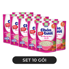 SG FOOD - Cháo tươi SG Food Baby hương vị Bò, đậu Hà Lan & cà rốt,  Cháo tươi SGFood Baby ăn liền - 240g/gói - 00574